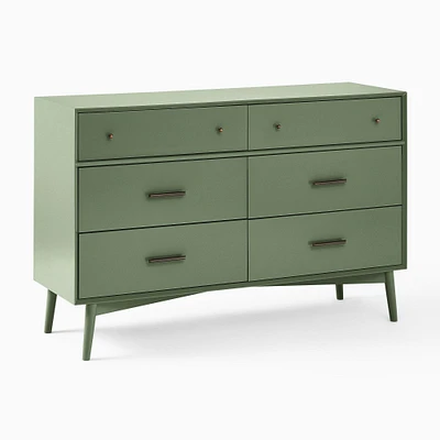 Mid-Century (56") 6-Drawer Dresser, Navy
