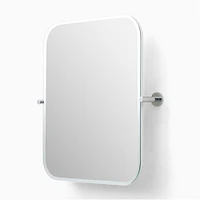 Frameless Pivot Mirror, Rectangle, 20" x 24", Dark Bronze