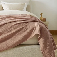 Dreamy Gauze Cotton Blanket, Full/Queen, White