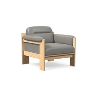 Gunnison Lounge Chair, Saddle Leather Nut, Blonde