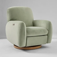 Elora Swivel Glider Recliner, Manual, Yarn Dyed Linen Weave Alabaster Blonde