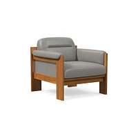 Gunnison Lounge Chair, Saddle Leather Nut, Blonde