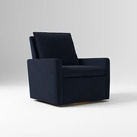 Paxton Chair And Half Glider  Yarn Dyed Linen Weave Alabaster