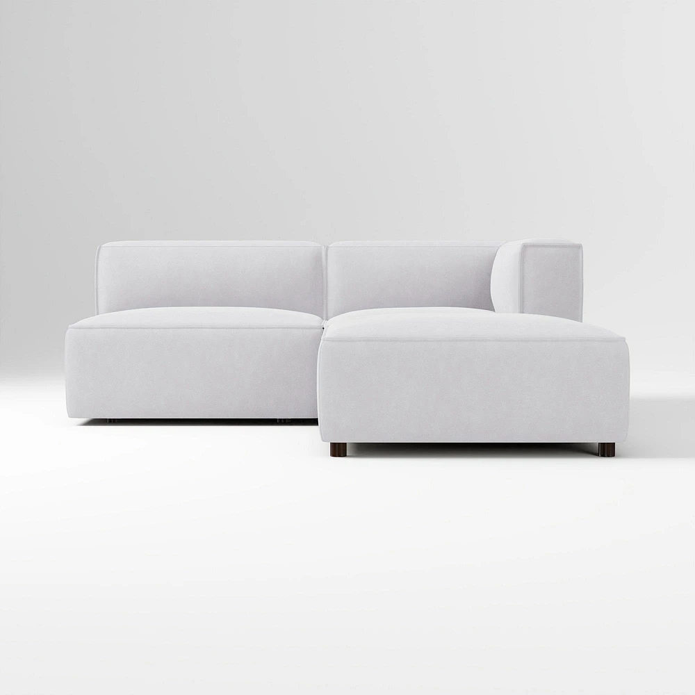 Remi Ottoman, Memory Foam, Yarn Dyed Linen Weave, Alabaster, Concealed Support