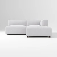 Remi Ottoman, Memory Foam, Yarn Dyed Linen Weave, Alabaster, Concealed Support