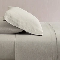 European Linen Merrow Edge Sheet Set, Full, White/Black