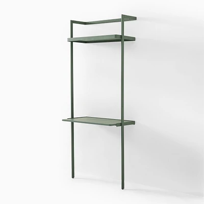 Blaine Wall System  Desk W Shelf Celadon