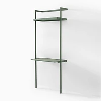 Blaine Wall System  Desk W Shelf Celadon