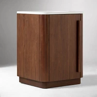 Isley Single Bath Vanity, Console, Wood, Cerused White, 24 inches