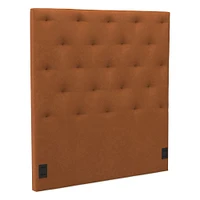 Low Diamond Tufted Wall Mounted Headboard - Full, Vegan Leather Saddle