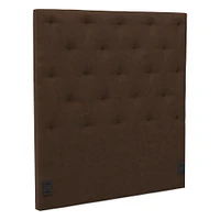 Low Diamond Tufted Wall Mounted Headboard - Full, Vegan Leather Saddle