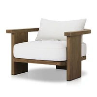 Monet Outdoor Chair, Alessi Linen, Stained Toasted Brown