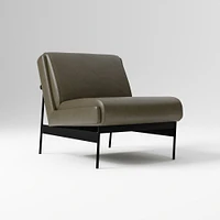 Lacon Chair, Saddle Leather, Nut, Textured Antique Bronze