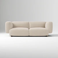 Osborn 82" Sofa, Yarn Dyed Linen Weave, Alabaster, Concealed Support