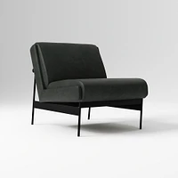 Lacon Chair, Saddle Leather, Nut, Textured Antique Bronze