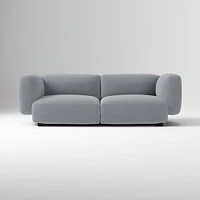 Osborn 82" Sofa, Yarn Dyed Linen Weave, Alabaster, Concealed Support