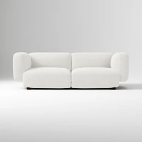 Osborn 82" Sofa, Yarn Dyed Linen Weave, Alabaster, Concealed Support