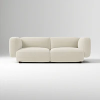Osborn 82" Sofa, Yarn Dyed Linen Weave, Alabaster, Concealed Support