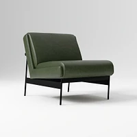 Lacon Chair, Saddle Leather, Nut, Textured Antique Bronze