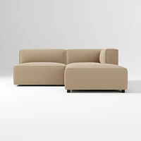 Remi Ottoman, Memory Foam, Yarn Dyed Linen Weave, Alabaster, Concealed Support