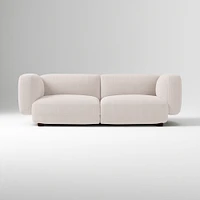 Osborn 82" Sofa, Yarn Dyed Linen Weave, Alabaster, Concealed Support