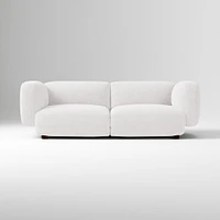 Osborn 82" Sofa, Yarn Dyed Linen Weave, Alabaster, Concealed Support