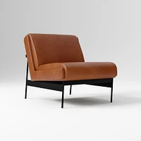 Lacon Chair, Saddle Leather, Nut, Textured Antique Bronze