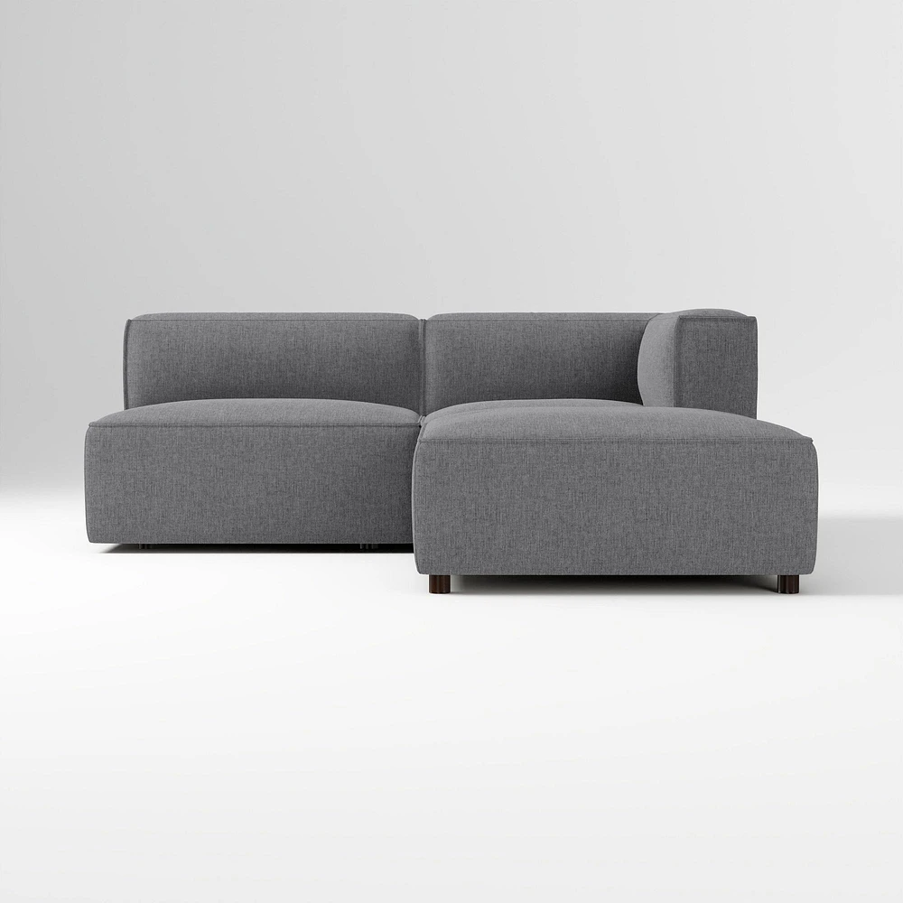 Remi Ottoman, Memory Foam, Yarn Dyed Linen Weave, Alabaster, Concealed Support