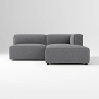 Remi Ottoman, Memory Foam, Yarn Dyed Linen Weave, Alabaster, Concealed Support