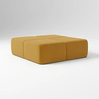 Samos Sectional Armless Performance Yarn Dyed Linen Weave Alabaster