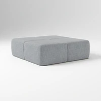 Samos Sectional Armless Performance Yarn Dyed Linen Weave Alabaster