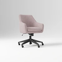 Helvetica Office Chair, Performance Coastal Linen, Pebble, Dark Bronze
