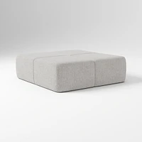 Samos Sectional Armless Performance Yarn Dyed Linen Weave Alabaster