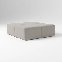 Samos Sectional Armless Performance Yarn Dyed Linen Weave Alabaster