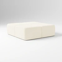 Samos Sectional Armless Performance Yarn Dyed Linen Weave Alabaster