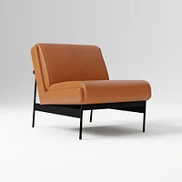 Lacon Chair, Saddle Leather, Nut, Textured Antique Bronze