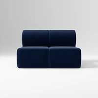 Samos Sectional Armless Performance Yarn Dyed Linen Weave Alabaster