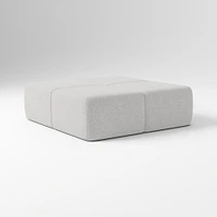 Samos Sectional Armless Performance Yarn Dyed Linen Weave Alabaster