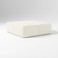 Samos Sectional Armless Performance Yarn Dyed Linen Weave Alabaster
