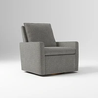 Paxton Chair And Half Glider  Yarn Dyed Linen Weave Alabaster