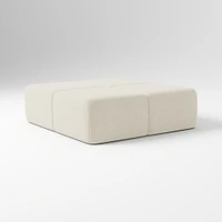 Samos Sectional Armless Performance Yarn Dyed Linen Weave Alabaster