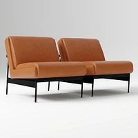 Lacon Chair, Saddle Leather, Nut, Textured Antique Bronze