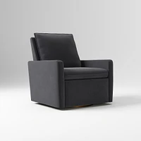 Paxton Chair And Half Glider  Yarn Dyed Linen Weave Alabaster