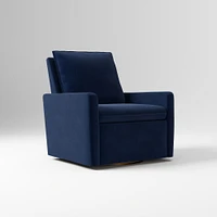 Paxton Chair And Half Glider  Yarn Dyed Linen Weave Alabaster