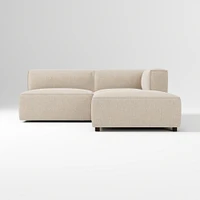 Remi Ottoman, Memory Foam, Yarn Dyed Linen Weave, Alabaster, Concealed Support