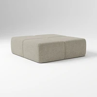 Samos Sectional Armless Performance Yarn Dyed Linen Weave Alabaster