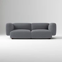 Osborn 82" Sofa, Yarn Dyed Linen Weave, Alabaster, Concealed Support