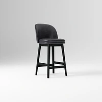 Wayne Counter Stool Armless, Saddle Leather, Nut, Cool Walnut