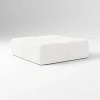 Samos Sectional Armless Performance Yarn Dyed Linen Weave Alabaster