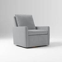 Paxton Chair And Half Glider  Yarn Dyed Linen Weave Alabaster